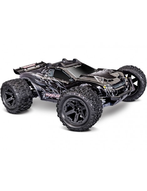 Juodas Traxxas Rustler 4x4 VX3 1:10 RC modelis 67464-4-BLK - CyborgShop