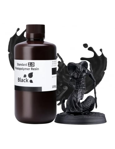 ELEGOO Standard 2.0 juoda fotopolimerinė derva LCD 3D spausdintuvams - CyborgShop