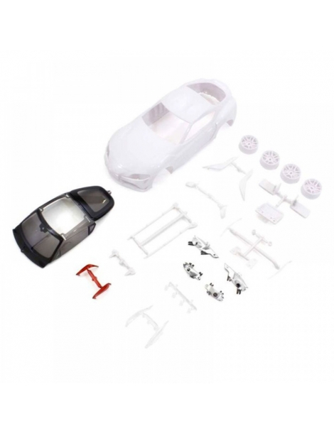 Kyosho MZN202 baltas Mini-Z Toyota GR Supra kėbulas su keturiais AWD ratlankiais – CyborgShop
