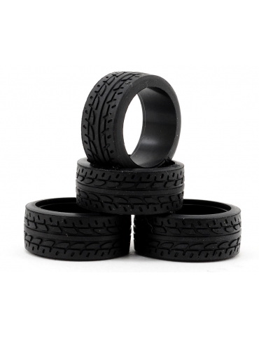 Kyosho MZW37-20B juodos Mini-Z Racing Radial padangos su kryptiniu protektoriumi – CyborgShop