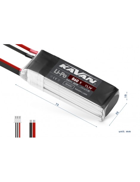 KAVAN Li-Po 860mAh/11,1V 30/60C Air pack