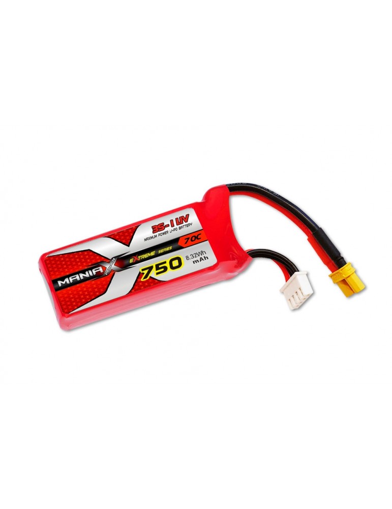 ManiaX MAX5002 eXtreme Line 3S 11,1 V 750 mAh 70C LiPo akumuliatorius – CyborgShop