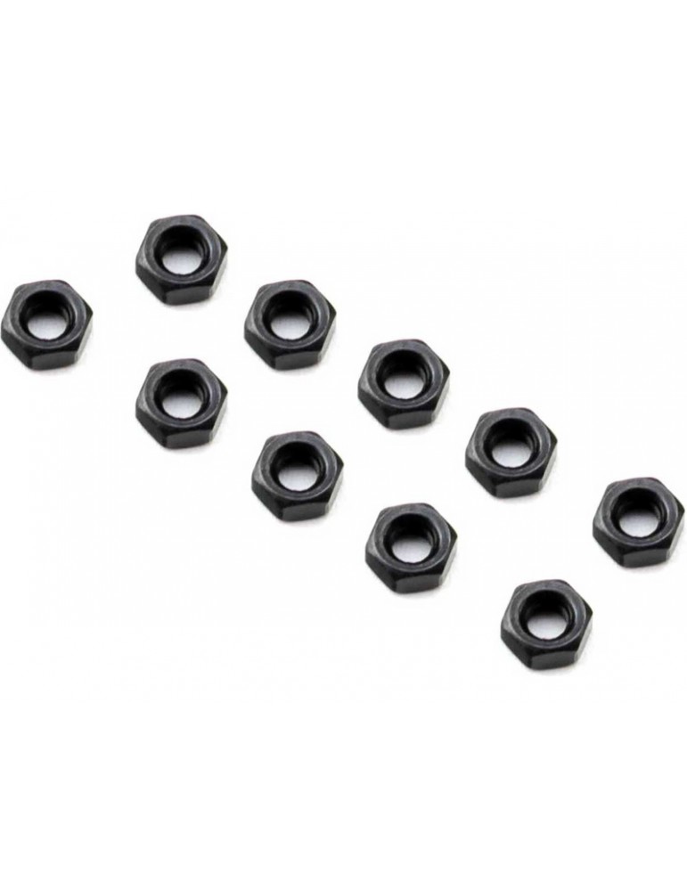Axial M3 Nut, Thin, Black (10)