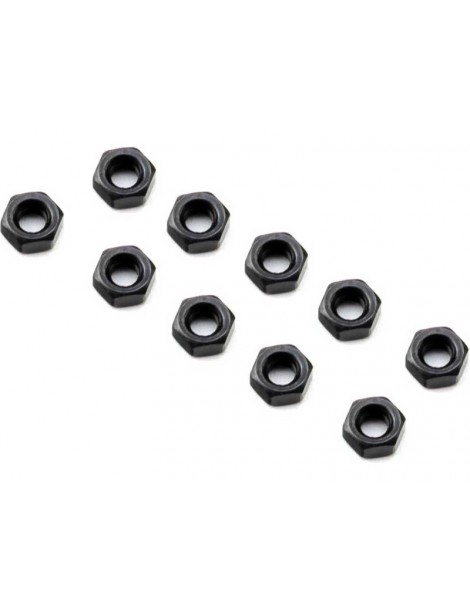 Axial M3 Nut, Thin, Black (10)