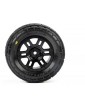 Pro-Line Menace Front/Rear Street Tires Mounted 12mm Black Split Six (2): ARRMA MINI KRATON