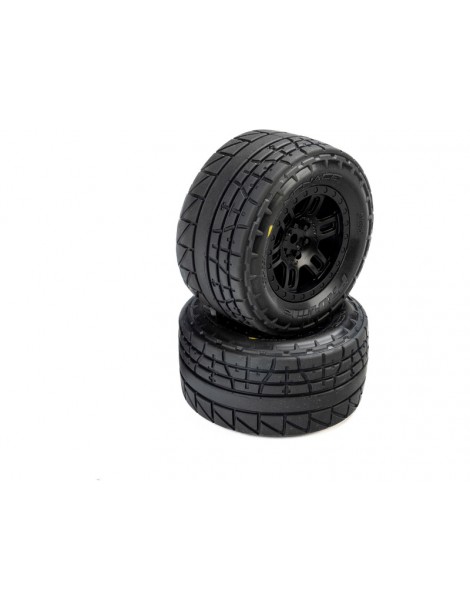 Pro-Line Menace Front/Rear Street Tires Mounted 12mm Black Split Six (2): ARRMA MINI KRATON