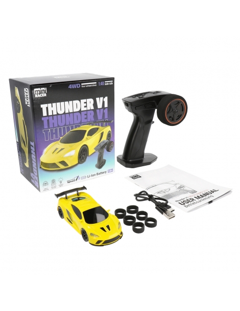 MODSTER MD12120 Mini Racer Thunder V1 geltonas 1:40 RC modelis - CyborgShop