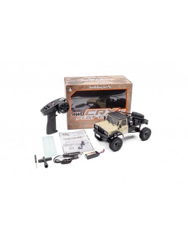 RTR Truck Trial HOBBYTECH CRX18 Flat Cage 4x4 - Sand