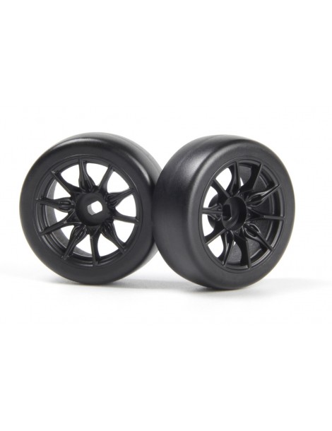 TSMK5-10 Drift Wheel/Tire Set 22x11mm (Black/4pcs)