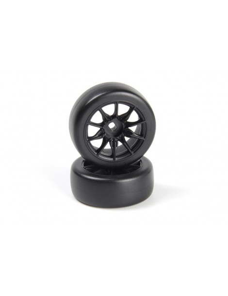 TSMK5-10 Drift Wheel/Tire Set 22x11mm (Black/4pcs)