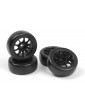 TSMK5-10 Drift Wheel/Tire Set 22x11mm (Black/4pcs)