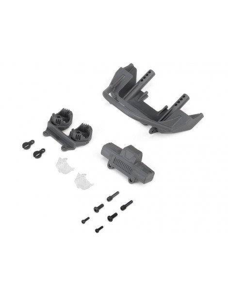 Axial Front Bumper Set, Gray, Jeep JT: SCX10 III MotoBilt