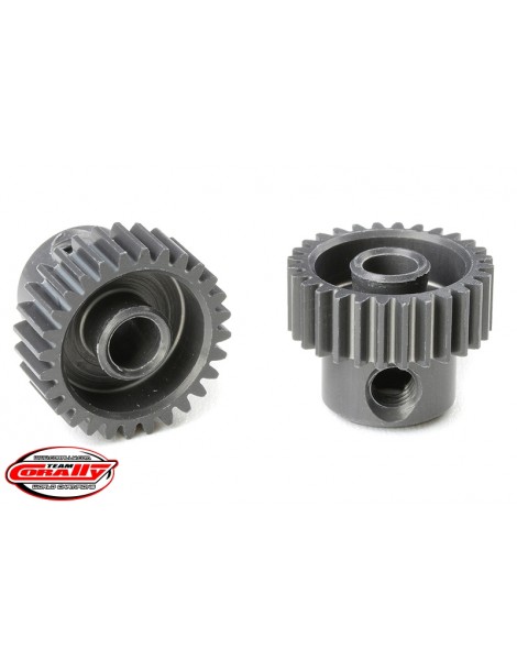 64 DP Pinion - Short - Hard Anodised AL7075 - 28 Teeth - Shaft Dia. 3.17mm