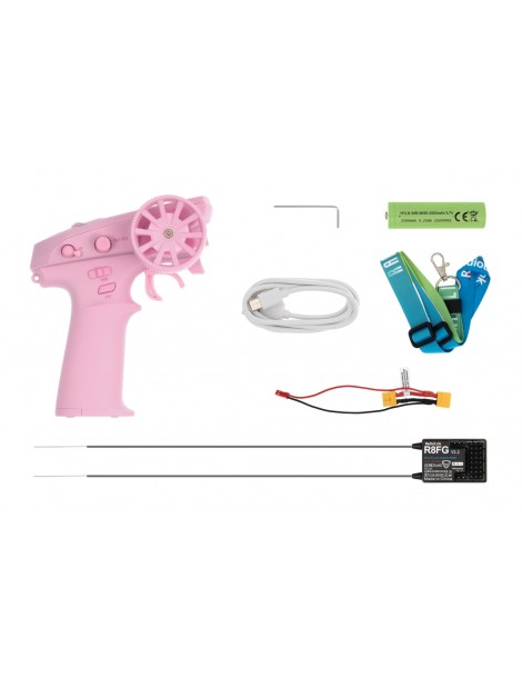 Transmitter RC8P (pink) with receiver R8FG