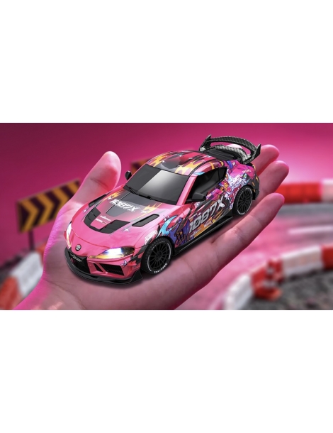 Rožinis Toyota Supra 1:43 4WD RC drifto modelis - CyborgShop
