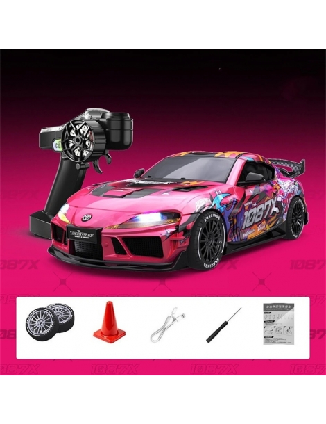 Rožinis Toyota Supra 1:43 4WD RC drifto modelis - CyborgShop