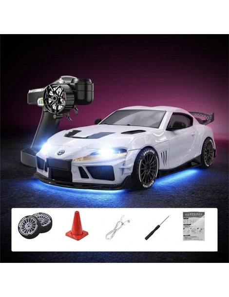 Baltas Toyota Supra 1:43 4WD RC drifto modelis - CyborgShop