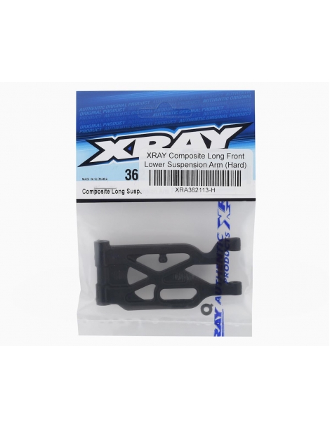XRAY XB4 2021 Dirt ilga priekinė apatinė pakabos svirtis iš kieto kompozito - CyborgShop