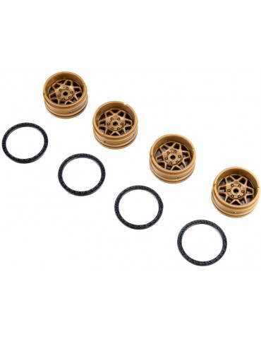 Pro-Line 1/30 KMC Torx Wheels with Glue-On Bead Rings (4): Axial SCX30
