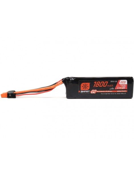 Spektrum 11.1V 1800mAh 3S 10C Smart G2 ECU LiFe Battery: IC3