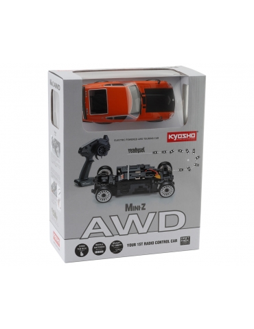 Kyosho Mini-Z AWD Nissan Fairlady 240Z-L Tuned oranžinis RC modelis – CyborgShop