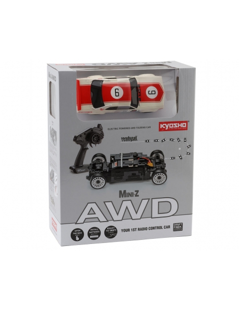 Kyosho Mini-Z AWD Nissan Skyline 2000GT-R KPGC10 raudonas RC modelis – CyborgShop