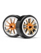 Gold Chrome 10 Spoke Wheels & Drift Tyres (Strada EVO DC)