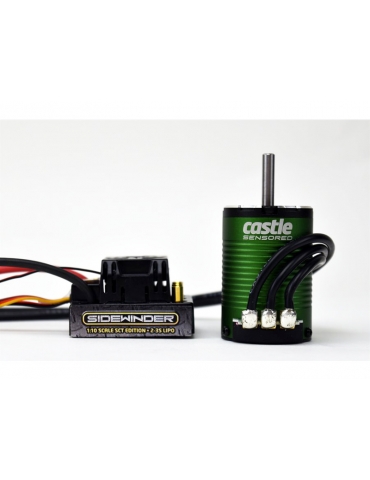 Castle Motor 1410 3800Kv senzored 5mm, ESC Sidewinder SCT