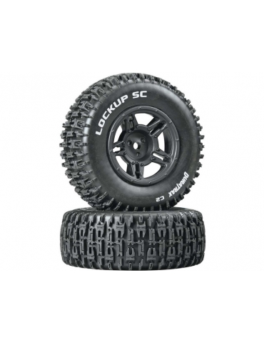 Duratrax Wheels 3.2/2.4" Slash H12x24mm Lockup SC C2 (2)