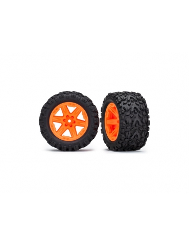 Traxxas Tires & wheels 2.8", RXT orange wheels, Talon Extreme tires (2)