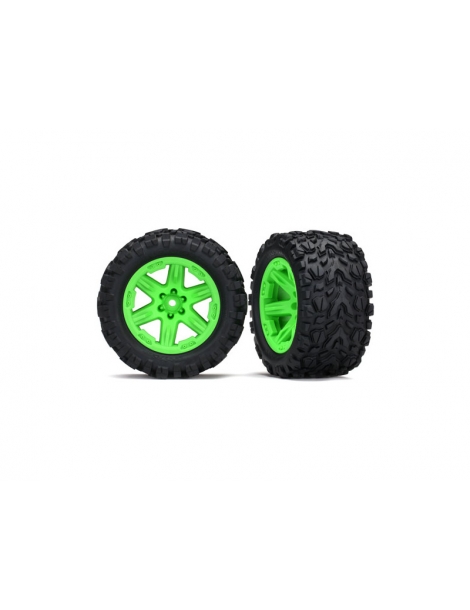 Traxxas Tires & wheels 2.8", RXT green wheels, Talon Extreme tires (2)