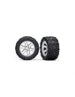 Traxxas Tires & wheels 2.8", RXT satin chrome wheels, Talon Extreme tires (2)