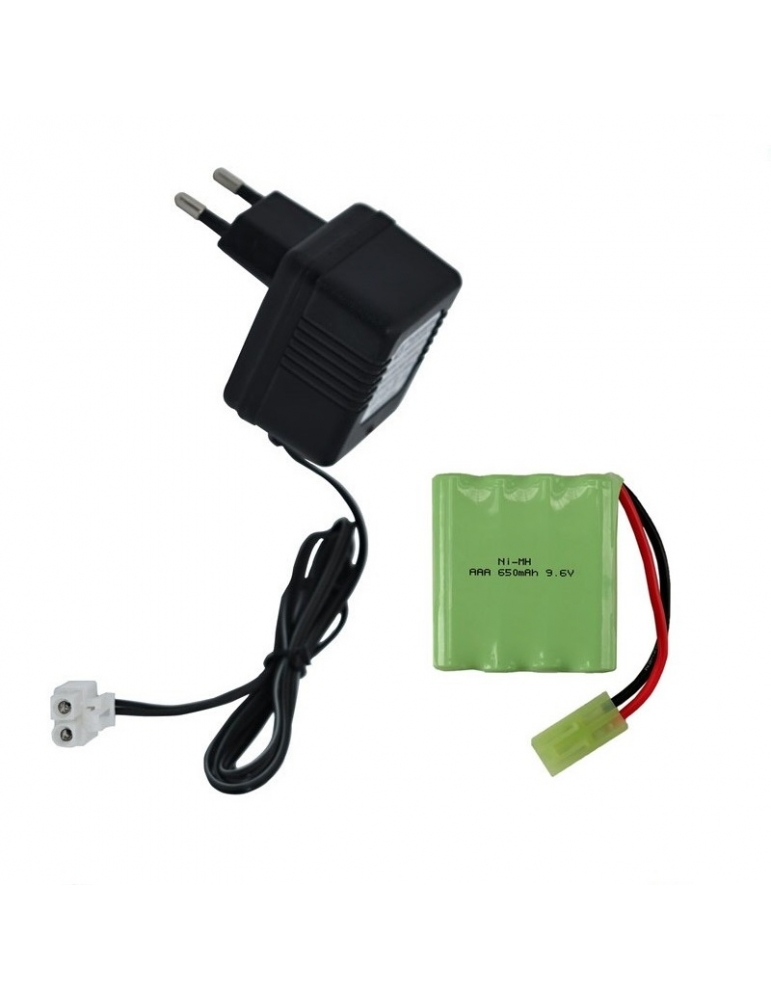 Akumuliatorius Su Įkrovikliu Ni-MH 650mAh 9.6V