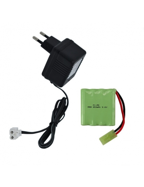 Akumuliatorius Su Įkrovikliu Ni-MH 650mAh 9.6V