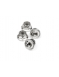 103729 - SERRATED FLANGE LOCK NUT M4 (SILVER/4pcs)
