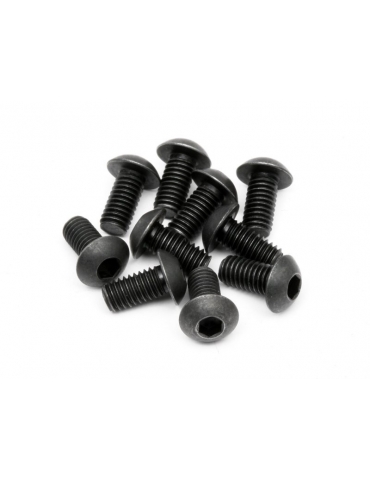 Z351 - BUTTON HEAD SCREW M3x6mm (HEX SOCKET/10pcs)