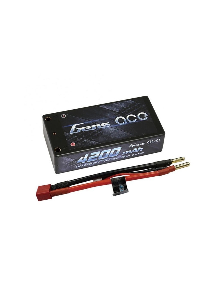 Gens ace 4200mAh 7.4V 60C 2S2P HardCase Lipo akumuliatorius Gens ace 4200mAh 7.4V 60C 2S2P HardCase Lipo akumuliatorius