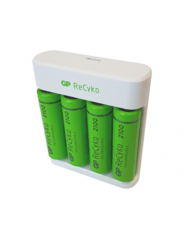 Įkroviklis GP USB Eco E411 + 4AA GP ReCyko 2100