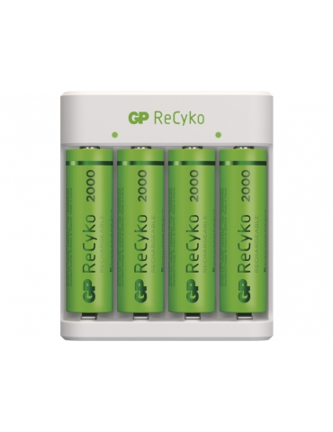 Įkroviklis GP USB Eco E411 + 4AA GP ReCyko 2100