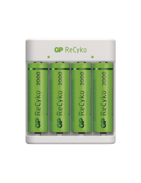 Įkroviklis GP USB Eco E411 + 4AA GP ReCyko 2100