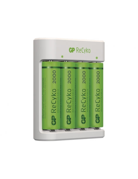 Įkroviklis GP USB Eco E411 + 4AA GP ReCyko 2100