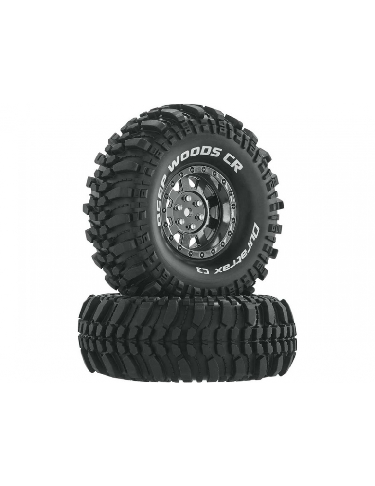 Duratrax Wheels 1.9" H12x15mm Deep Woods CR C3 Crawler Chrome (2)