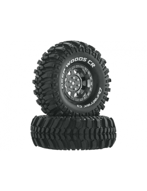 Duratrax Wheels 1.9" H12x15mm Deep Woods CR C3 Crawler Chrome (2)