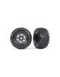 Traxxas Tires & wheels 2.8/3.6" black wheels Sledgehammer tires