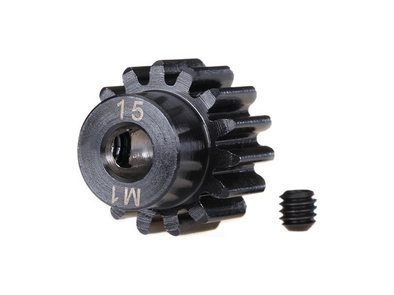 Traxxas Gear, 15T pinion 1.0M (fits 5mm 
