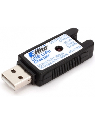 USB Įkroviklis E-flite 1S Li-Po 300mA