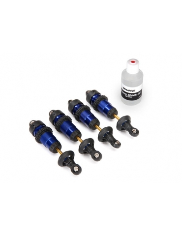 Shocks, GTR aluminum, blue-anodized (fully assembled w/o springs) (4)