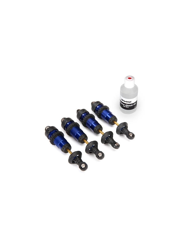Shocks, GTR aluminum, blue-anodized (fully assembled w/o springs) (4)