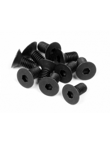 Z081 - FLAT HEAD SCREW M3x6mm (HEX SOCKET/10pcs)