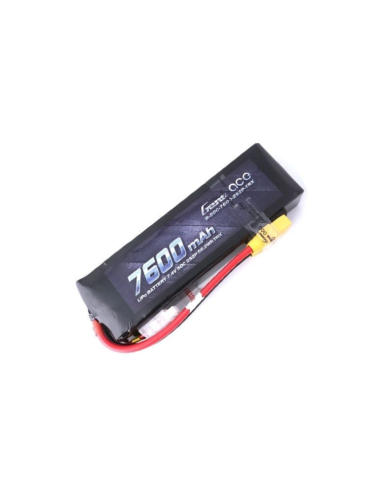 Gens ace 7600mAh 7.4V 50C 2S2P Lipo Battery with XT60 Plug